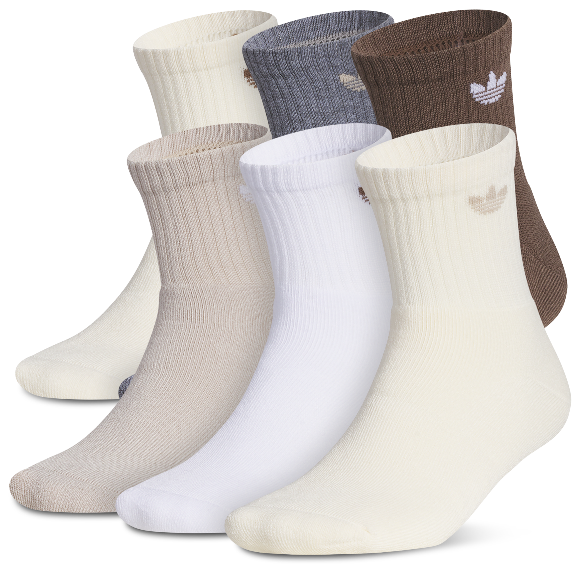 adidas Originals Trefoil 2.0 Cushion 6PK Quarter Socks - Adult