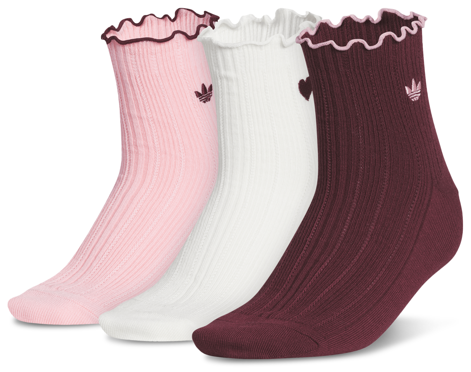 adidas Originals Vday Ruffle Quarter Socks - Youth