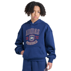 Boys' Grade School - adidas VARSITY HOODIE - Navy/Red