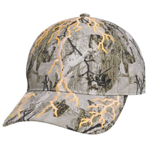  - adidas Lightning 6 Panel Camo Hat - Brown/White Signal Orange