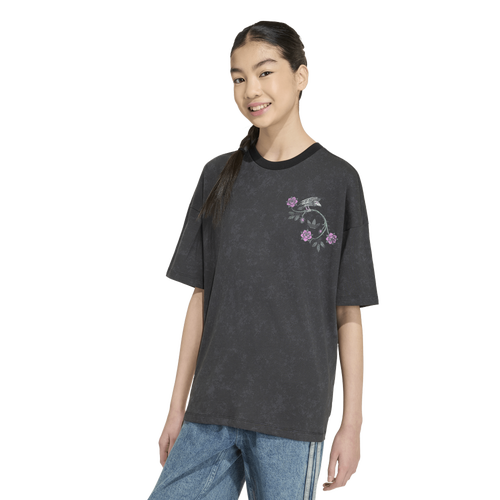 Adidas Girls Originals x Disney Villains OS Washed T-Shirt - Black