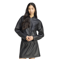 Women's - adidas Superstar Track Top Pleather - Black/Maroon