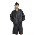 adidas Originals Pleather SST Oversized Track Top - Adidas Black/Maroon