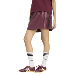 Women's - adidas Originals adibreak Pleather Skirt - Maroon/Black