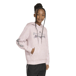Girls' Grade School - adidas Originals x Disney Villains Loose Washed Hoodie - Orchid Fusion