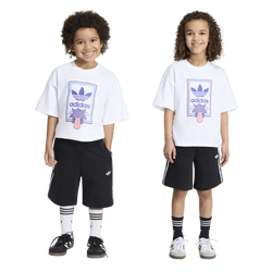 Boys' Preschool - adidas Originals x Pokemon Loose Jersey & Shorts Set - White/Black