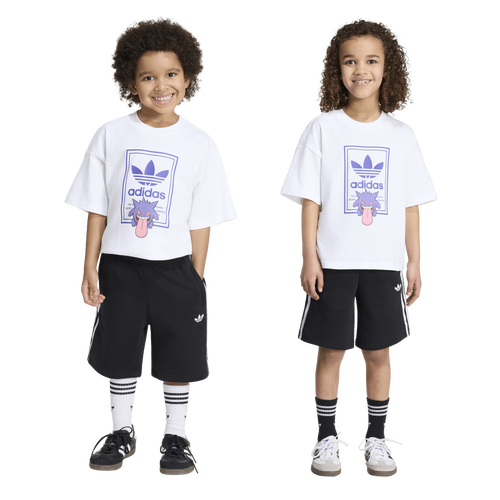  - adidas Originals x Pokemon Loose Jersey & Shorts Set - White/Black