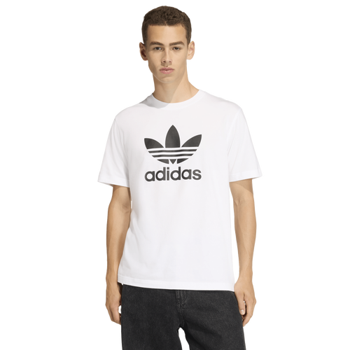 Mens adidas Originals Trefoil Essentials T-Shirt - - White / Black