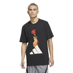Men's - adidas D Rose Graphic T-Shirt - Red/Black