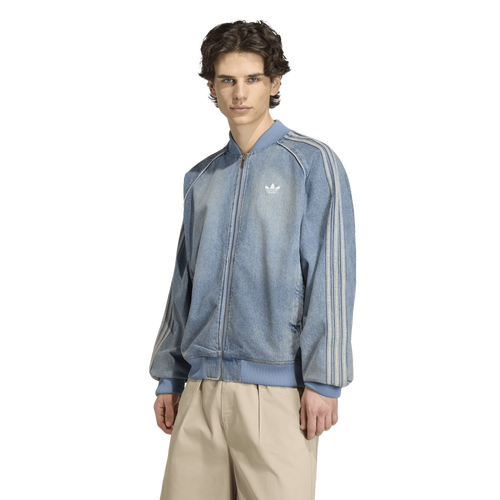  - adidas Originals SST Adicolor Denim Track Top - Worn Blue Denim
