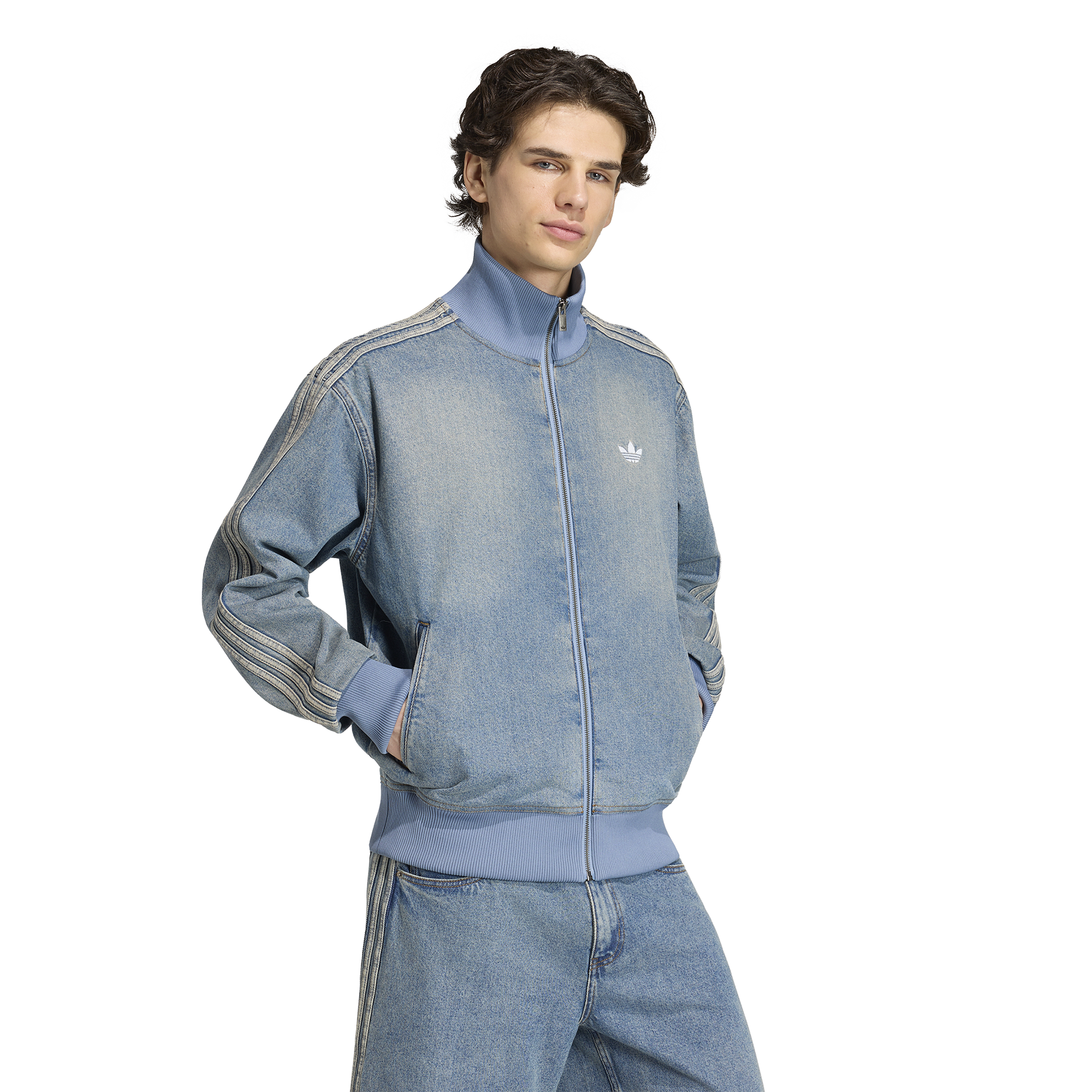 adidas Originals Adicolor Denim Firebird Track Top - Men's | Foot
