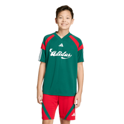Boys' Grade School - adidas House Of Tiro T-Shirt - Team Dark Green/White/Better Scarlet