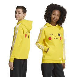 Boys' Grade School - adidas Originals x Pokemon Loose Graphic Hoodie - Yellow