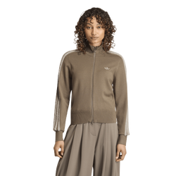 Women's - adidas Originals Firebird Knit Track Top - Branch/Silver Pebble