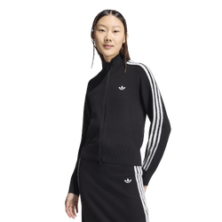 Women's - adidas Originals Firebird Knit Track Top - Black/White