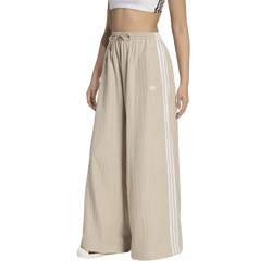 Women's - adidas Firebird Track Pants - Khaki/White