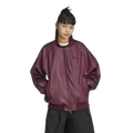 adidas Originals Pleather SST Oversized Track Top - Adidas Maroon/Black Dark Football Gold