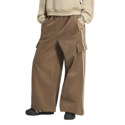 Women's - adidas Originals Corduroy 3-Stripes Cargo Pants - Khaki/Khaki