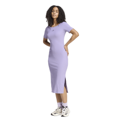 Women's - adidas Kit Small Logo Rib Dress - Magic Lilac