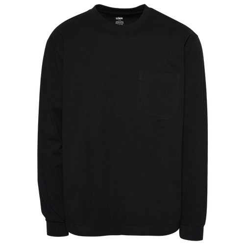 Lckr Mens  Longsleeve Pocket T-shirt In Black/black