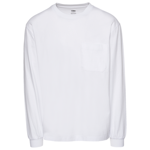 Lckr Mens  Longsleeve Pocket T-shirt In White/white