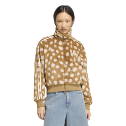 Women's - adidas Originals Firebird Animal Print Jacket - Brown Desert