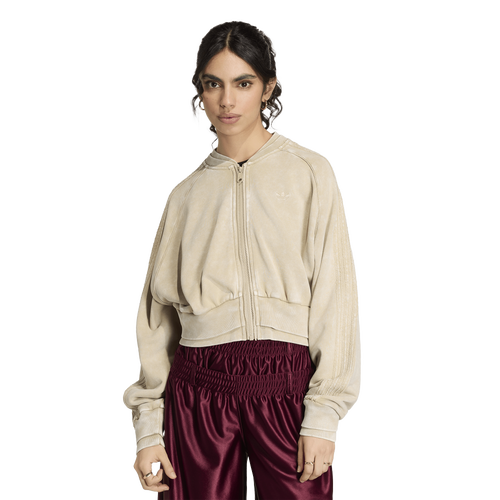  - adidas Originals SST Double Layered Cropped Track Top - Khaki