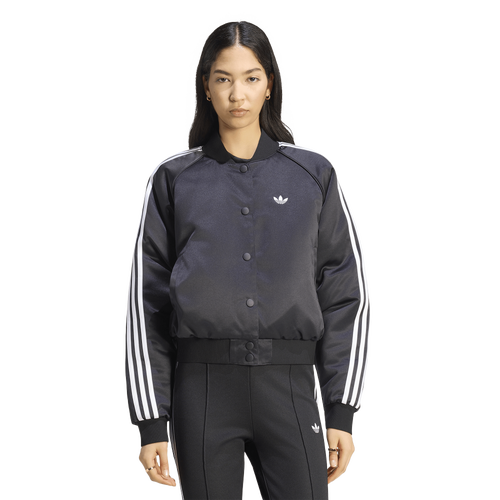  - adidas Originals Superstar Satin Bomber Jacket - White/Black Grey