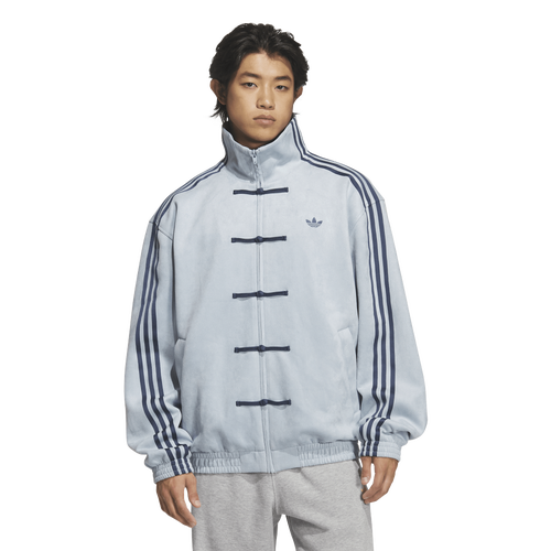 MENS - adidas Chinese Track Top 3.1 - Ash Grey/Blue