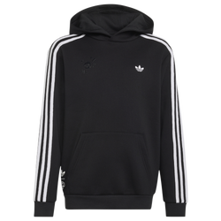 Boys' Grade School - adidas Originals Graphic Loose Hoodie - Black/White