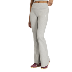 Women's - adidas Originals Essentials Rib Flared Leggings - Medium Grey Heather