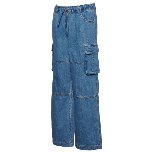 Lckr Boys   Denim Cargo Pants In Blue