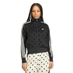 Women's - adidas Satin Polka Dots Track Top - Black/White