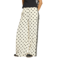 adidas Satin Polka Dots Wide Leg Pants - Adidas White/Black