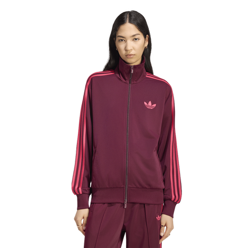 adidas Originals Firebird Classic Loose Track Top - adidas Maroon/Power Pink