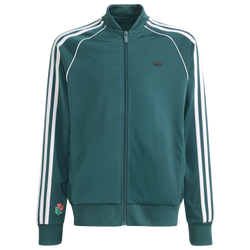 Boys' Grade School - adidas Originals Superstar Loose Track Jacket - Rich Green/White