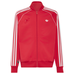 Boys' Grade School - adidas Originals Superstar Loose Track Jacket - Pure Ruby/White