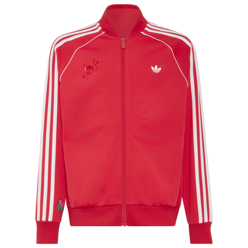 BOYS - adidas Originals Superstar Loose Track Jacket - Pure Ruby/White