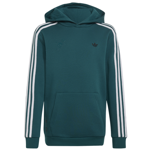  - adidas Originals Graphic Loose Hoodie - White/Rich Green