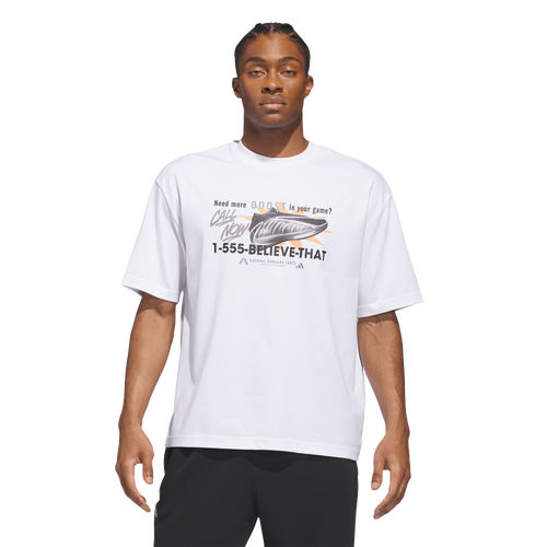  - adidas Anthony Edwards Action T-Shirt - White/Black