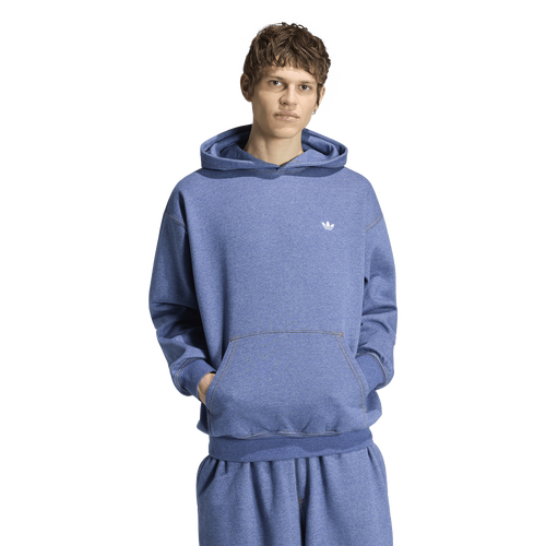  - adidas Originals Essentials Melange Loose Hoodie - White/Blue