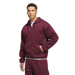 Men's - adidas Crazy Warm Full-Zip Hoodie - Maroon