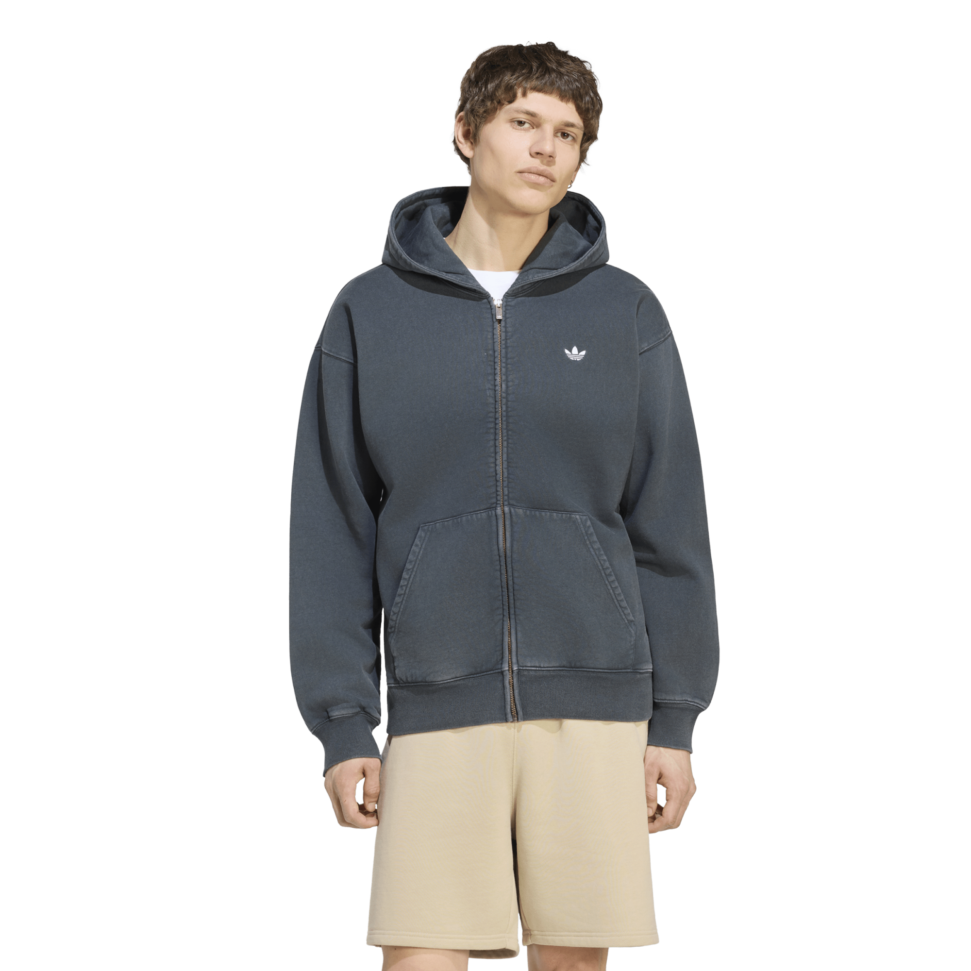 adidas Essential Full-Zip Washed Hoodie - Men's