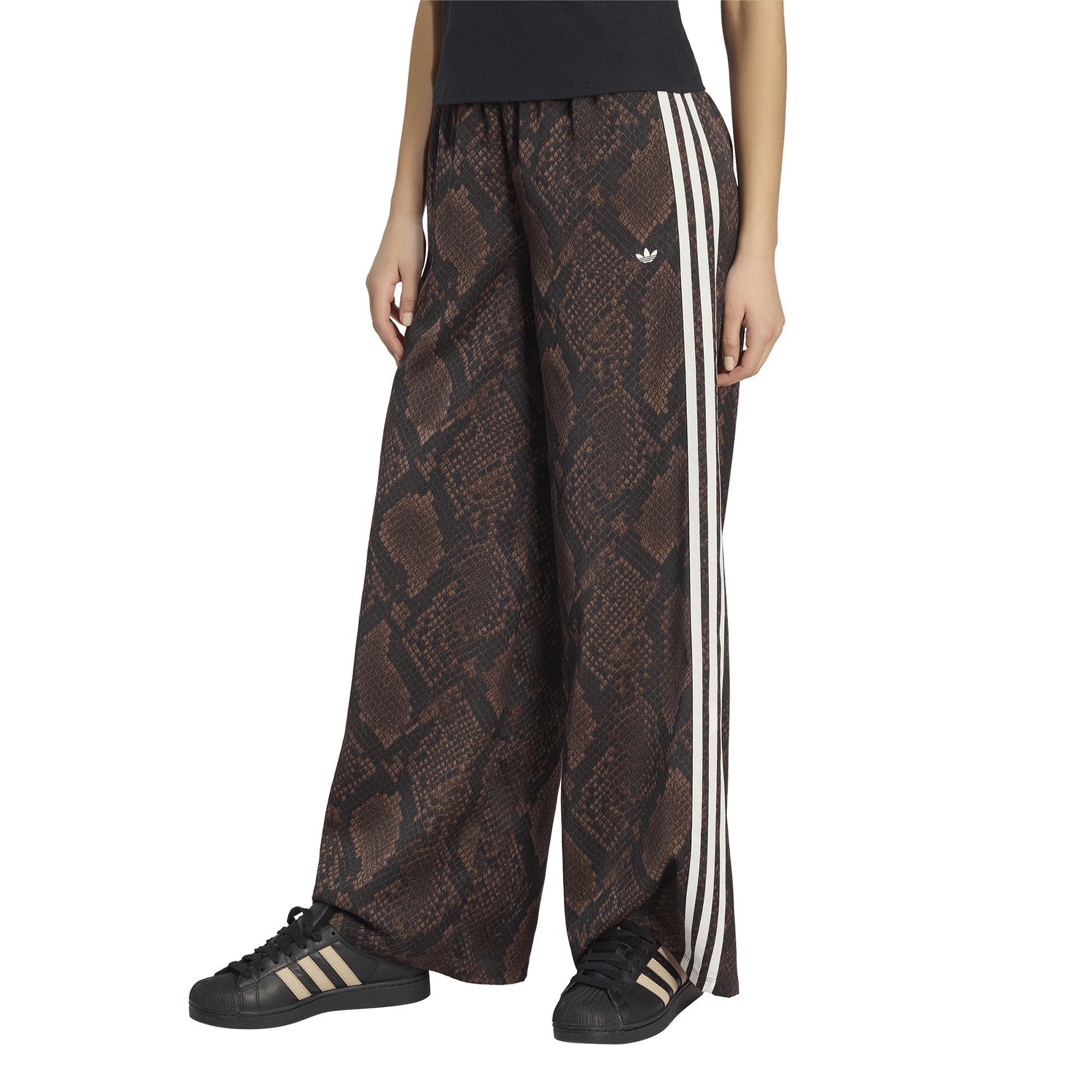 adidas Satin Snake Print Wide Leg Pant - Women's | Foot Locker