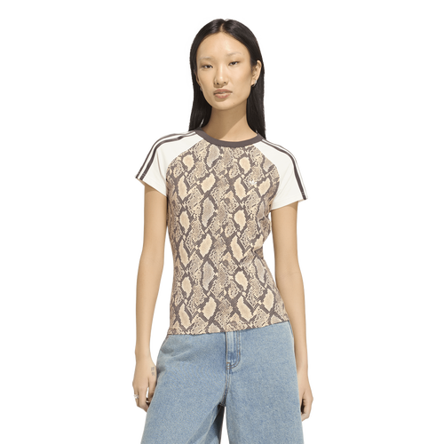 adidas Snake Print Cali T-Shirt - adidas Linen/Magic Beige
