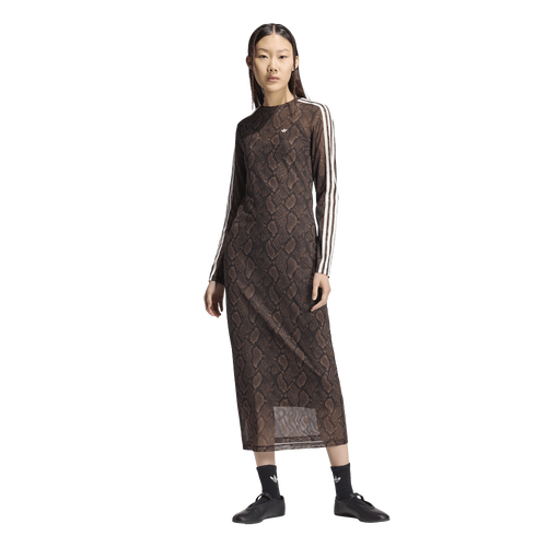 WOMENS - adidas Snake Print Maxi Dress - Black/Brown