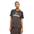 adidas Originals Snake Print Satin Short Sleeve Jersey - Adidas Aurora Coffee/Earth Strata