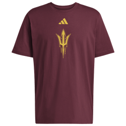Men's - adidas College Logo Short Sleeve T-Shirt - Maroon