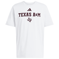 Men's - adidas College Wordmark Short Sleeve T-Shirt - White