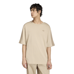 Men's - adidas 3 Stripe Oversized T-Shirt - Beige